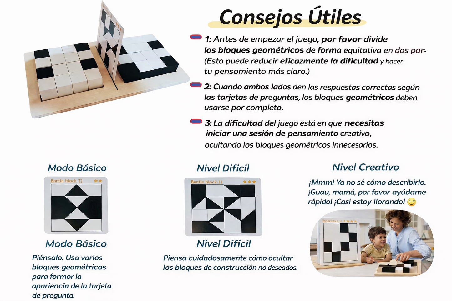 Rompecabezas de bloques de batalla Montessori 🎁📚