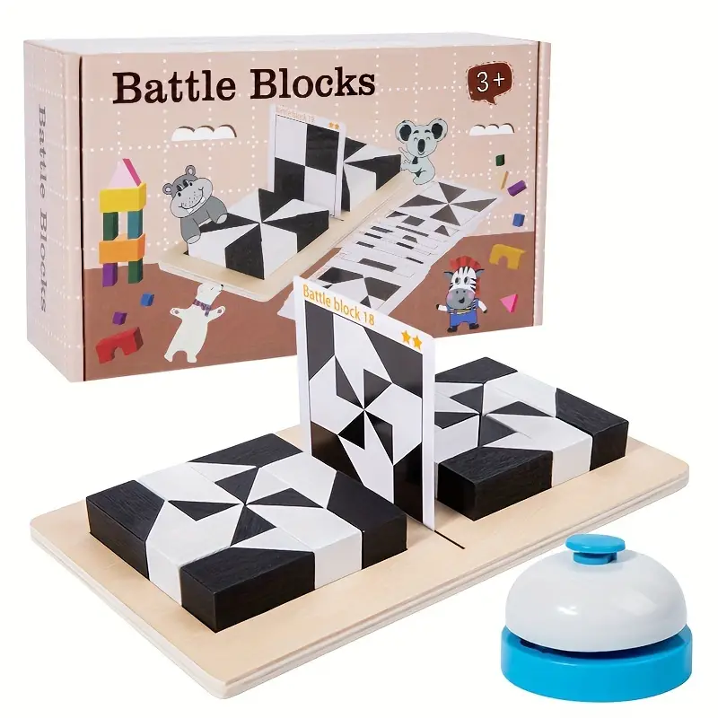 Rompecabezas de bloques de batalla Montessori 🎁📚