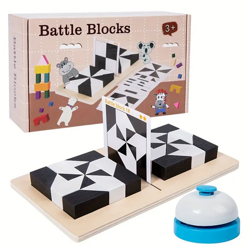 Rompecabezas de bloques de batalla Montessori 🎁📚
